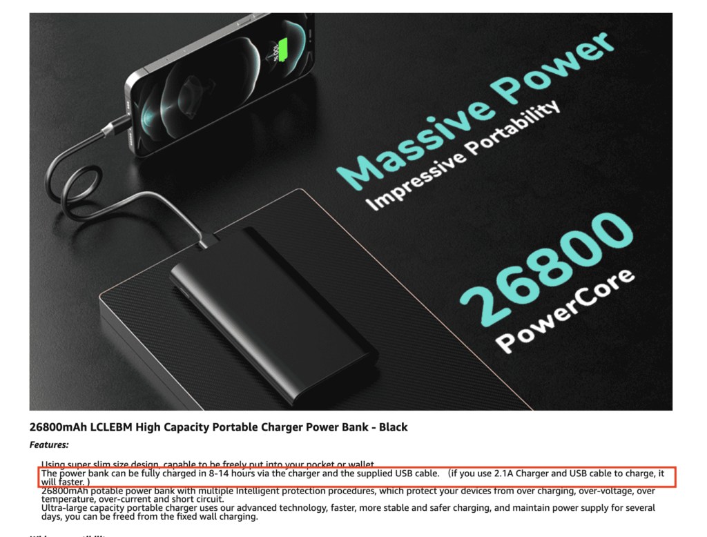 26800mAh Portable Charger Power Bank LCLEB 26800mAh Portable Charger Power Bank LCLEB