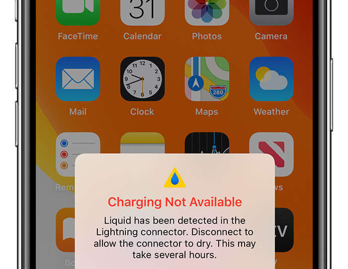 ios13 iphone xs charging not available