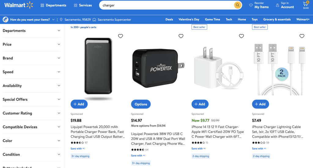 Walmart Listing USB C Charger Walmart Listing USB C Charger