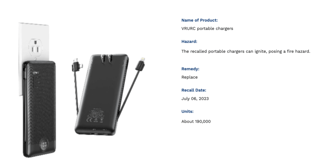 VRURC Recall Details VRURC Recall Details