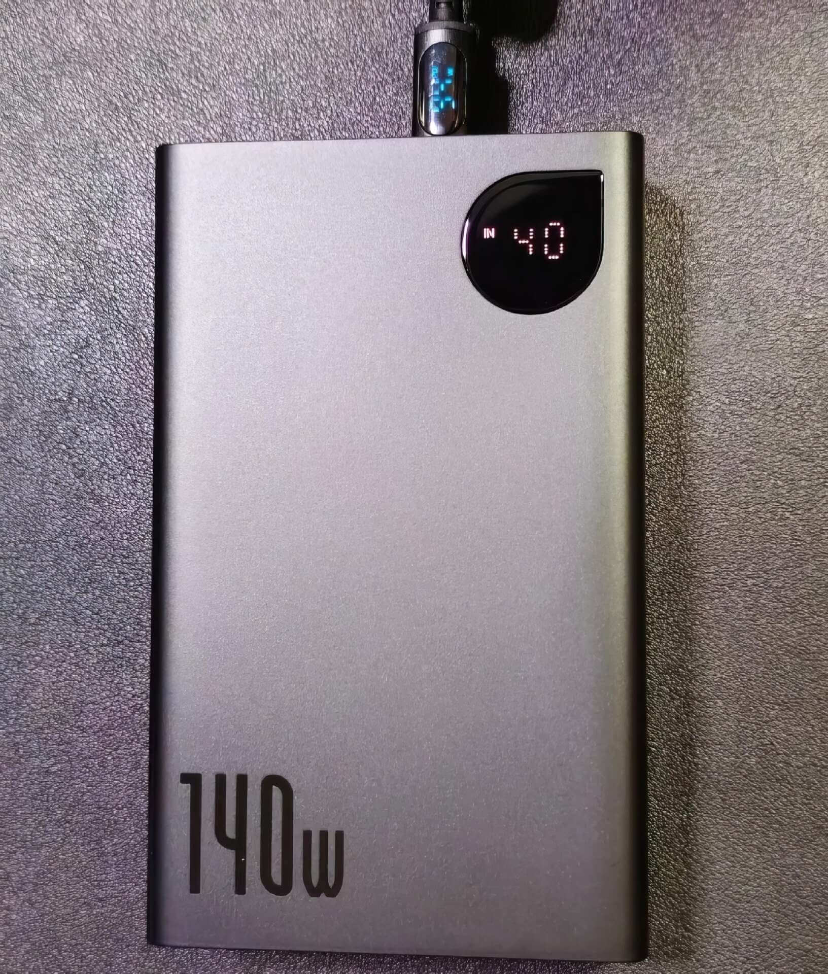 Baseus 140W Portable Charger Charging Baseus 140W Portable Charger Charging