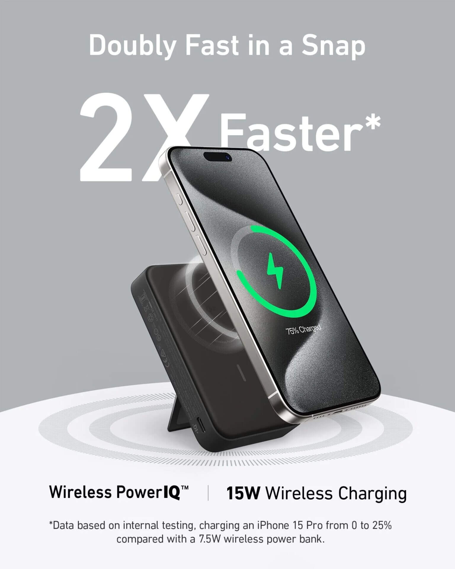 Anker MagGo 2x faster With 15W Wireless Charging 1 Anker MagGo 2x faster With 15W Wireless Charging 1